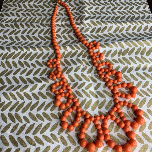 Authentic J.Crew Orange Bubble Rope Necklace - Picture 2 of 3